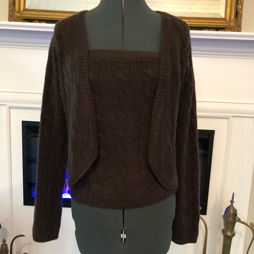 Brown Tube Top w/Sweater - Size M